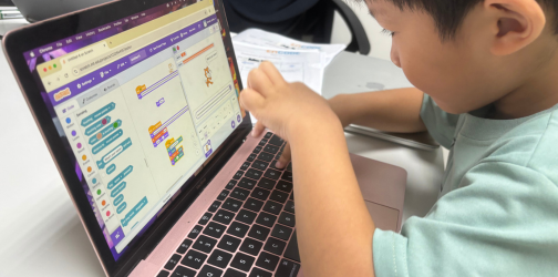 boy using scratch